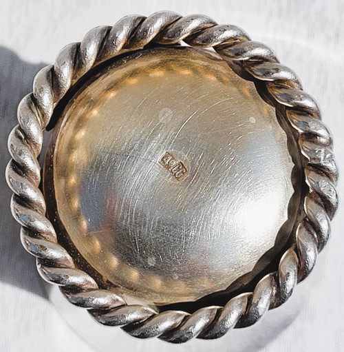 Art Deco silver-plated Timbale and napkin ring set