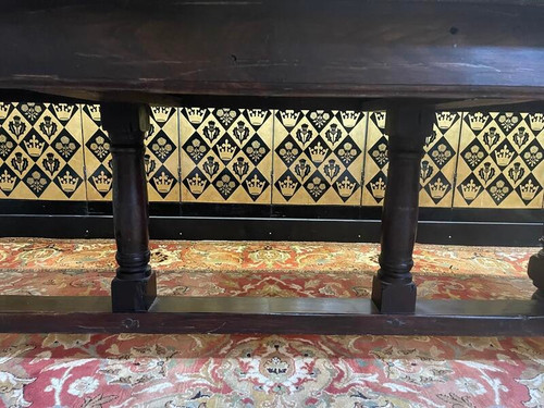 Table de ferme style Louis XIII en chêne massif 