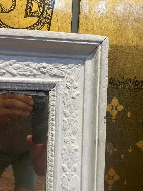 Miroir style Louis XVI blanc 