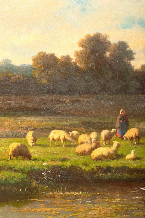 Tiere auf der Weide - Louis Robbe (Zertifiziert)