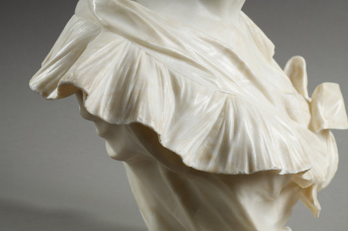 Busto di donna in marmo, Henri Emile ALLOUARD (1844-1929)