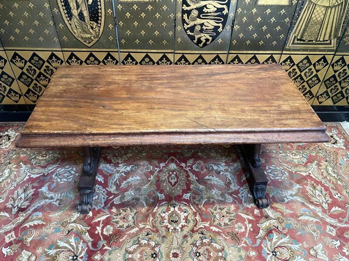 Table de bistrot en acajou style Art Nouveau 