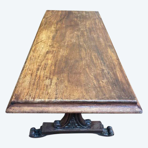 Table de bistrot en acajou style Art Nouveau 