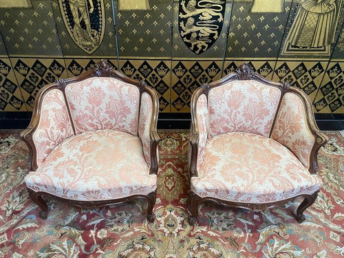 Paire de fauteuils Louis XV - Rocailles