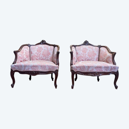 Paire de fauteuils Louis XV - Rocailles