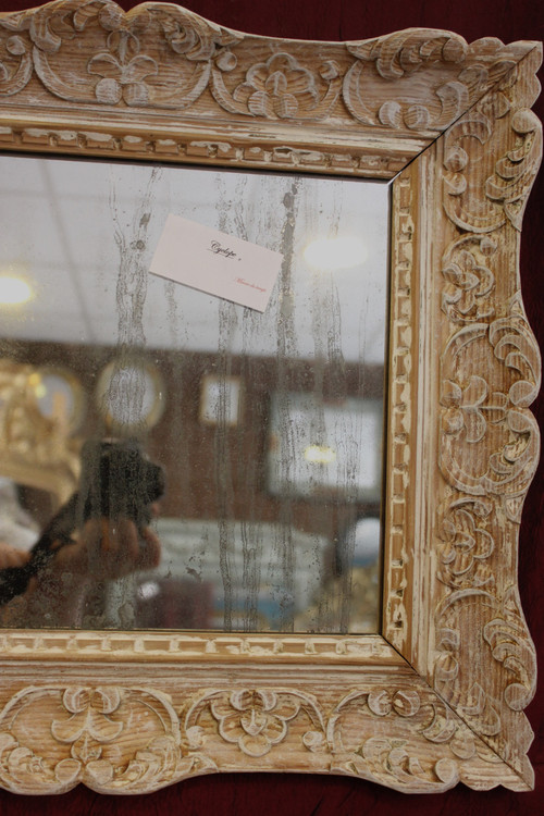 42 X 49 Cm Antique Mirror, Montparnasse Antique Frame, Mercury Glass