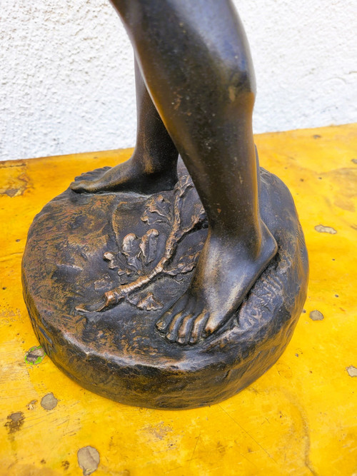 Ruffony, Il giuramento, scultura in bronzo firmata, fine XIX inizio XX secolo