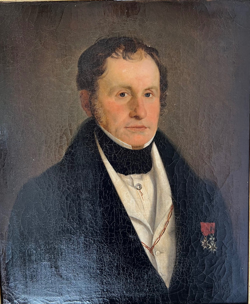 Grand Portrait du Capitaine Herlin, Officier de la Légion d'Honneur - XIXème Siècle