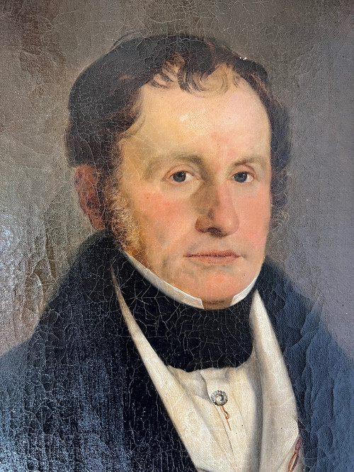 Grand Portrait du Capitaine Herlin, Officier de la Légion d'Honneur - XIXème Siècle
