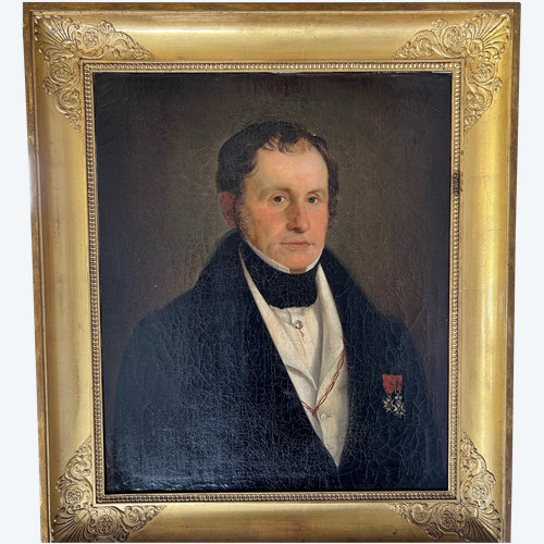 Grand Portrait du Capitaine Herlin, Officier de la Légion d'Honneur - XIXème Siècle