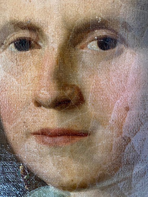 Élégant Portrait de la Femme du Capitaine Herlin - XIXe Siècle