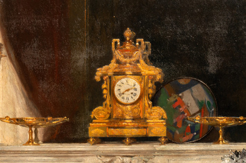 La leçon de broderie - Gustave de Jonghe (1829-1893)