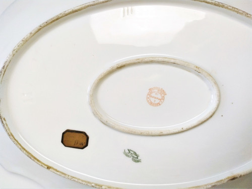  Limoges Grand Plat En Porcelaine  Peint à La Main