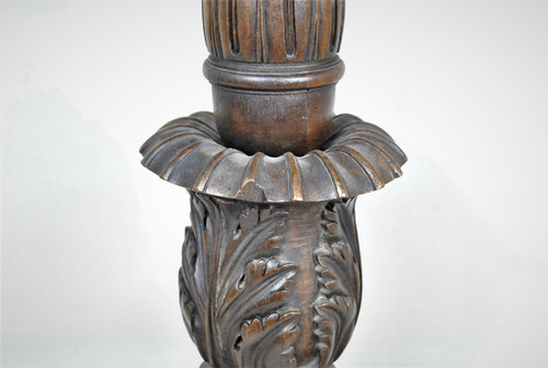 Guéridon En Bois Sculpté, Art Populaire Italien XIXème Siècle