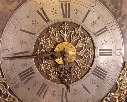 18th Century Oak Longcase Clock From Belgium
