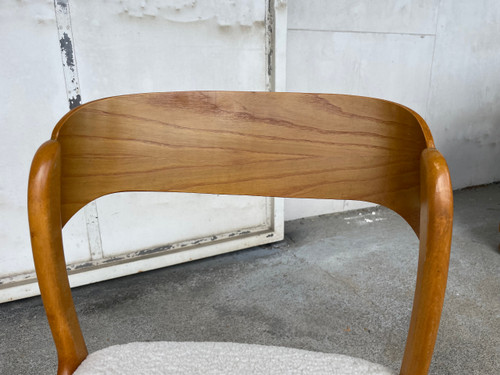 Baumann - Beautiful sled model chair in light wood circa 1960