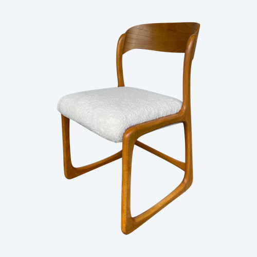 Baumann - Beautiful sled model chair in light wood circa 1960