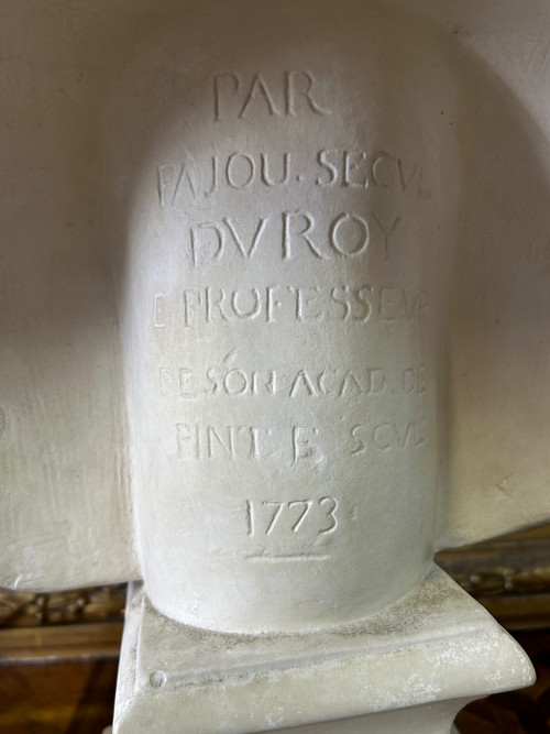 Large Plaster Bust of the Countess Du Barry After Pajou Cast from the Louvre 20th Century H 72