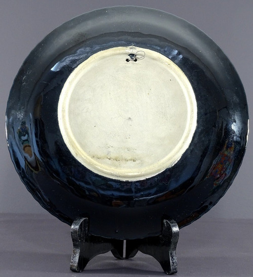 Vallauris, 1950s, Earthenware Plate Decorated With Fish, A Langoustine And Corals.