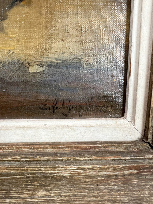 TABLEAU / HUILE SUR TOILE SIGNÉE DES ANNÉES 50 REPRÉSENTANT UNE DANSEUSE