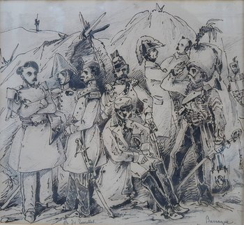 Richard de QUERELLES - Souvenir of a barrack of Napoleonic officers