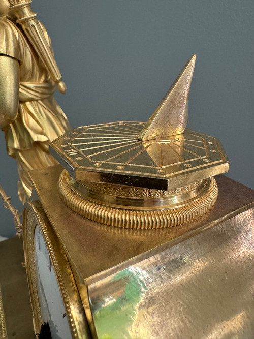 Superb Diane chasseresse clock signed Claude Galle, Empire period.