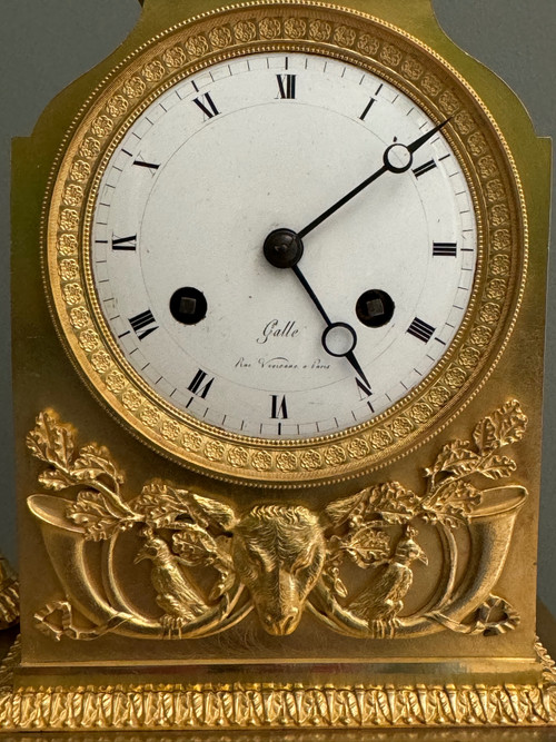 Superb Diane chasseresse clock signed Claude Galle, Empire period.