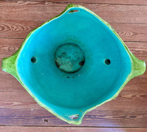 Magnificent Art Nouveau Barbotine Cache Pot