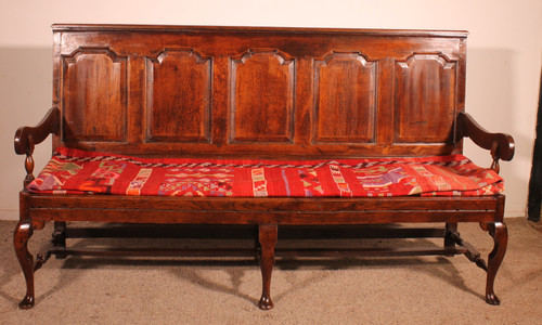 Chippendale Period Bench In Oak - 18th Century
