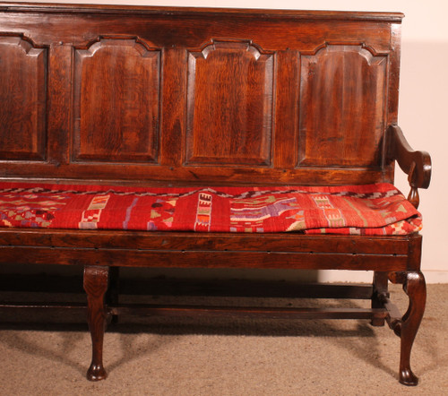 Chippendale Period Bench In Oak - 18th Century