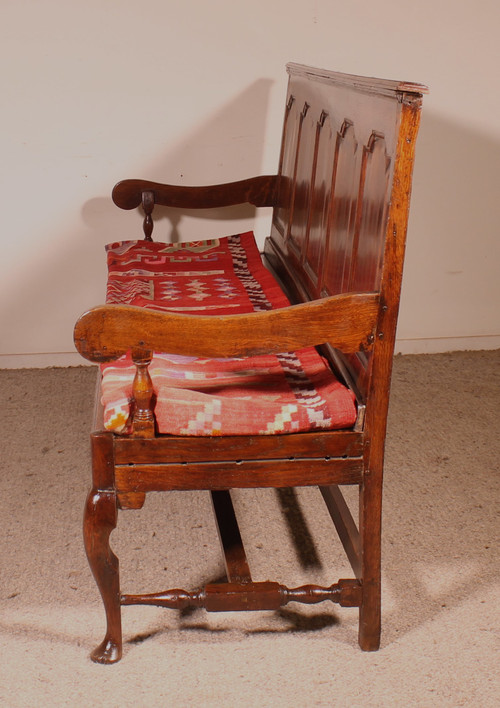 Chippendale Period Bench In Oak - 18th Century