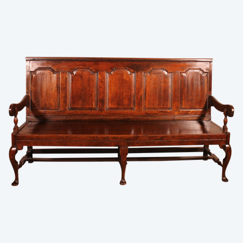 Chippendale Period Bench In Oak - 18th Century