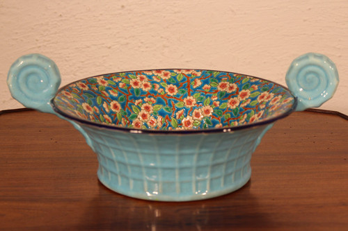 Art Deco cup from Longwy enamels