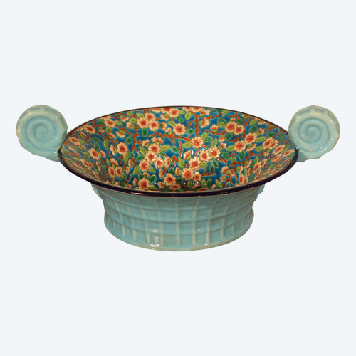 Art Deco cup from Longwy enamels