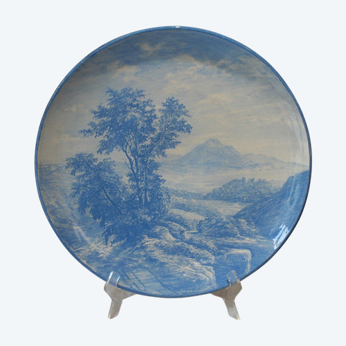 Grand plat de présentation en faïence de Premières, Jules Lavalle (1860-1880)