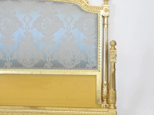 Letto in stile Luigi XVI in legno dorato