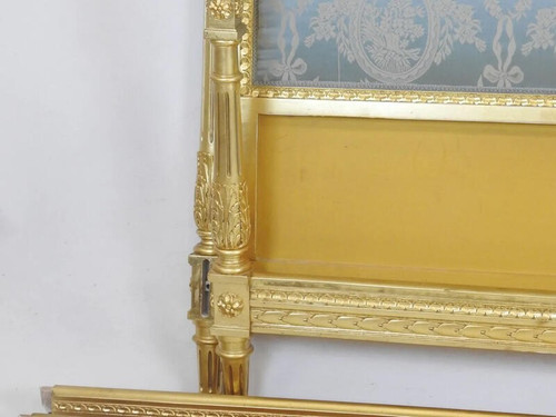 Letto in stile Luigi XVI in legno dorato