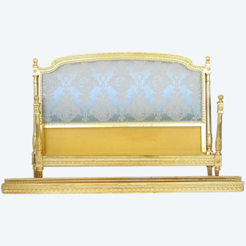 Letto in stile Luigi XVI in legno dorato