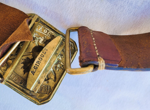 Ceinture de sapeurs pompiers devouement plaque