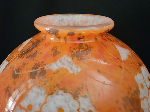 Grande vaso a sfera LeVerre Français-Charder del 1927