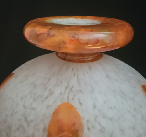 Grande vaso a sfera LeVerre Français-Charder del 1927