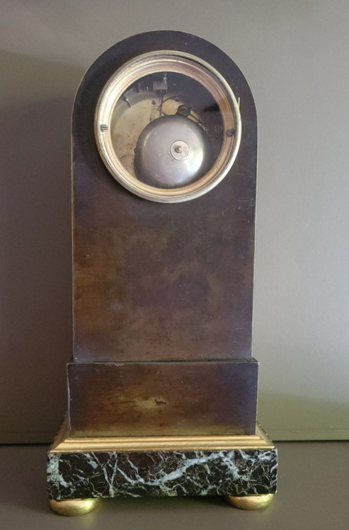  Empire style ormolu and patinated marble pendulum clock