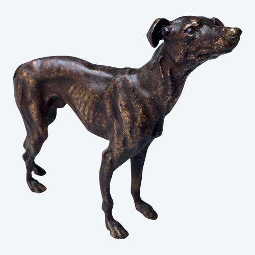 Greyhound in bronze from Vienna, dog sculpture