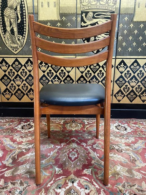 Set of 6 Scandinavian oak chairs