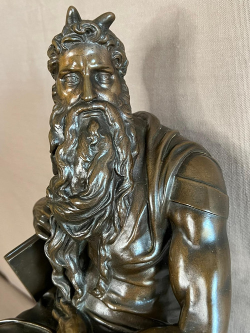 Scultura in bronzo Moise F. Barbedienne XIX secolo