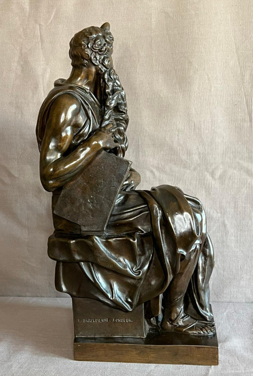 Scultura in bronzo Moise F. Barbedienne XIX secolo