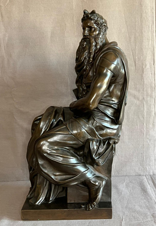 Scultura in bronzo Moise F. Barbedienne XIX secolo