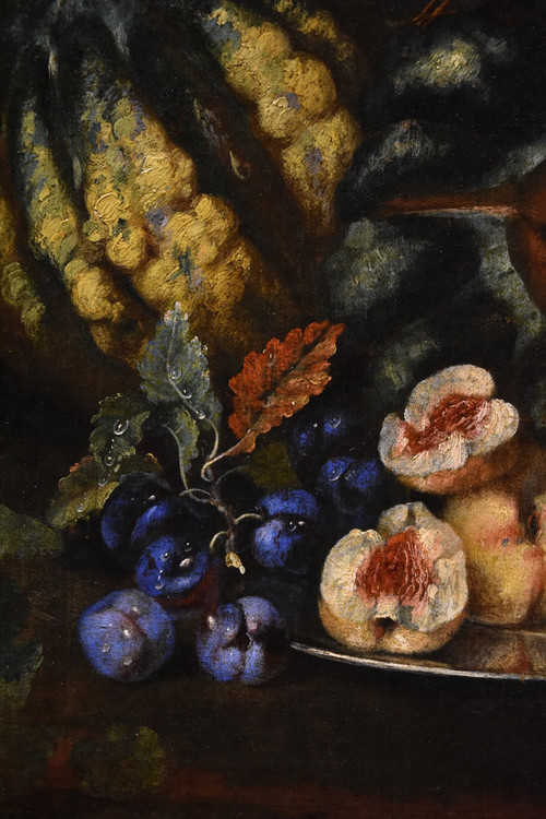 Früchtestillleben mit Grünspecht, Franz Werner Von Tamm (Hamburg 1658 - Wien 1754)