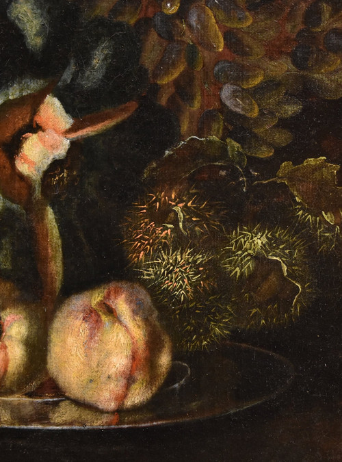 Früchtestillleben mit Grünspecht, Franz Werner Von Tamm (Hamburg 1658 - Wien 1754)