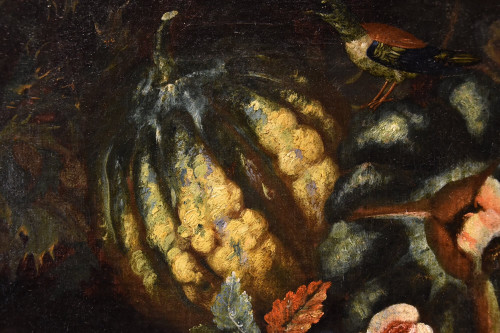 Früchtestillleben mit Grünspecht, Franz Werner Von Tamm (Hamburg 1658 - Wien 1754)